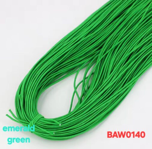 Elastic cord 1 mm warna emerald green