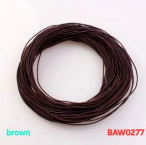 Elastic cord tebal 1 mm warna brown