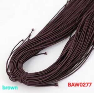 Elastic cord tebal 1 mm warna brown