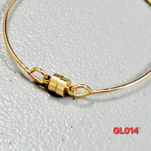 Gelang cylinder magnetic clasp warna gold