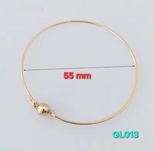 Gelang round magnetic clasp warna gold