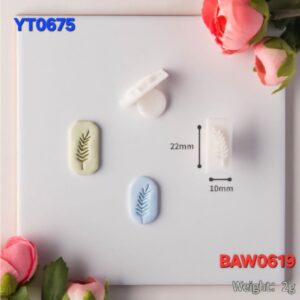 Cetakan clay tekan bentuk daun YT0675