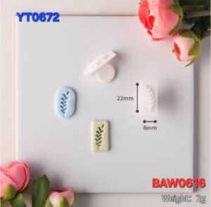 Cetakan clay tekan bentuk daun YT0672