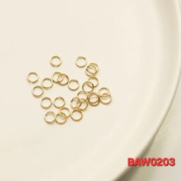 Opened jump ring stainless steel diameter 4 mm warna gold