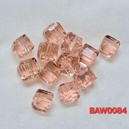 Manik-manik kristal austria bentuk kotak facet 6mm warna salem clear
