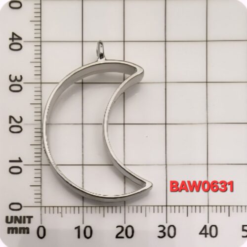 Bezel bulan sabit warna silver