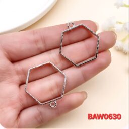 Bezel hexagon warna silver