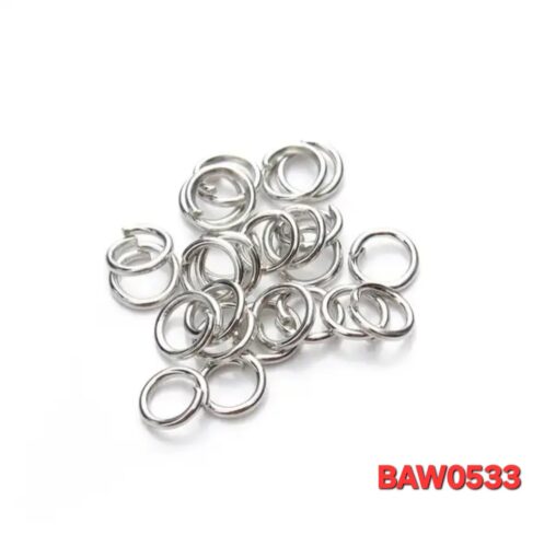 Open End Jump Ring Stainless 7 mm warna silver isi 36 pcs (BAW0533) - Image 4