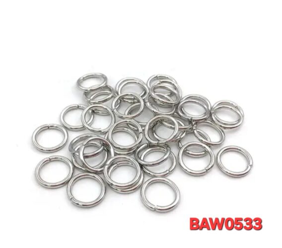 Jump ring stainless steel diameter 7 mm warna silver