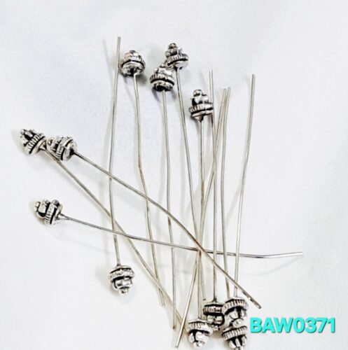 Headpin Kepala antik silver 5,5 mm