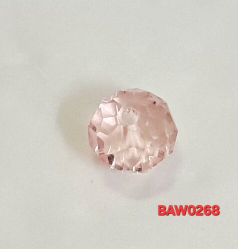 Manik-manik kristal austria rondelle facet 8 mm warna pink guas