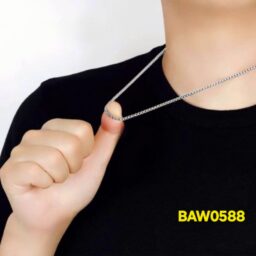 Kalung rantai stainless steel Ukuran 55 cm Lebar mata rantai 2 mm