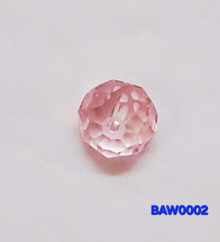 Manik kristal cina rondelle facet 10mm warna light pink