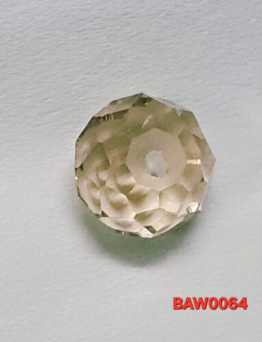 Manik kristal cina rondelle 10mm cream clear