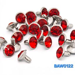 Rivet 8 mm acrylic rhinestone red