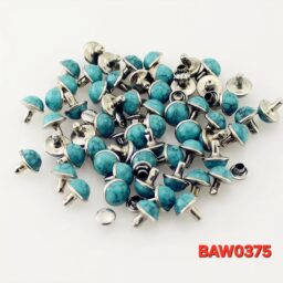 Hiasan Leather Craft DIY-Rivet Diameter 10 mm warna blue Turqoise isi 12 pcs (BAW0375)