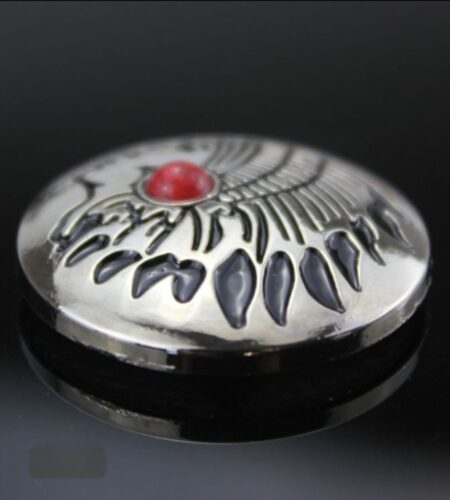 Hiasan Leather Craft Kepala indian batu Turkish merah