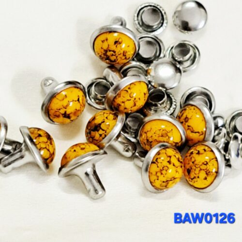 Rivet 8mm acrylic turkish warna oranye yellow