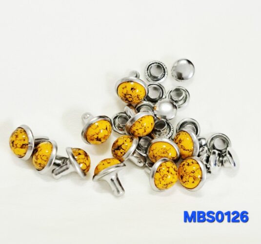 Rivet 8mm acrylic turkish warna oranye yellow