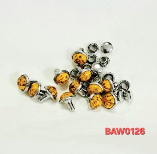 Rivet 8mm acrylic turkish warna oranye yellow