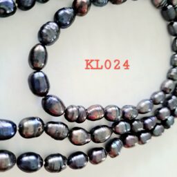 Kalung mutiara lombok barok hitam 120 cm