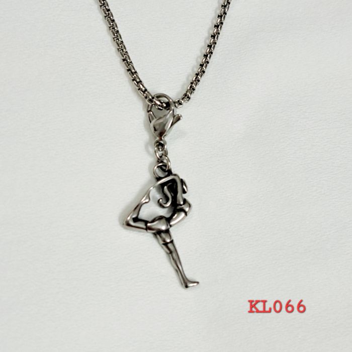 Kalung rantai stainless steel liontin 316L yoga natarajasana