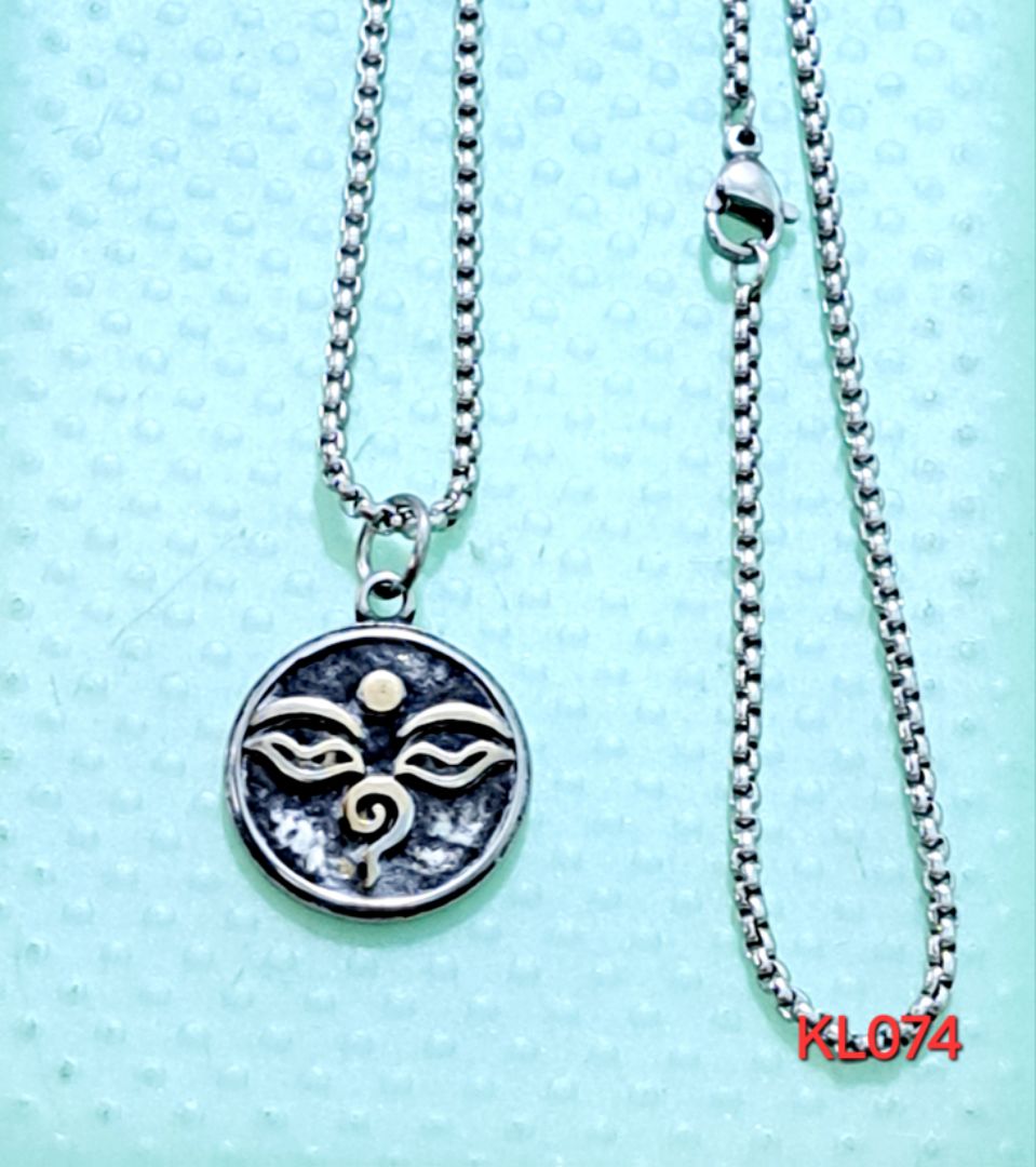 Kalung rantai stainless steel buddha charm gold plated