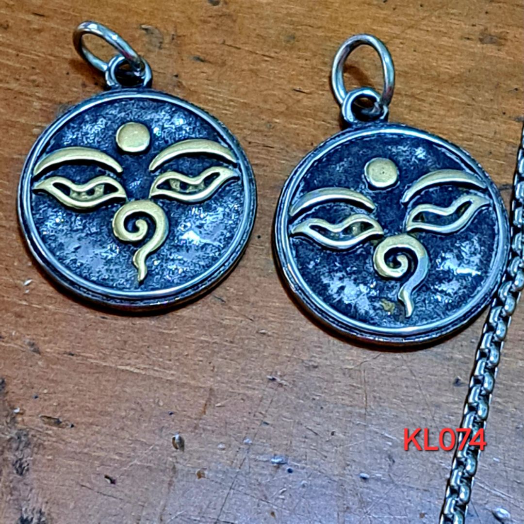 Kalung rantai stainless steel buddha charm gold plated