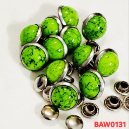 Rivet Motif Batu Turkish Warna Bright Green Diameter 8 mm isi 12 pcs (BAW0131)