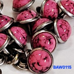 Rivet 8 mm motif batu turkish warna pink