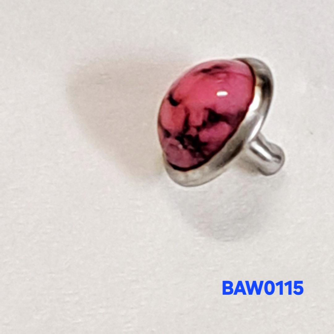 Rivet 8 mm motif batu turkish warna pink