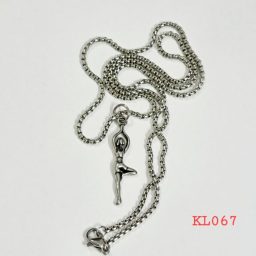 Kalung rantai stainless steel liontin 316L postur yoga vrikshasana