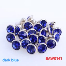Rivet acrylic rhinestone 8 mm warna dark blue
