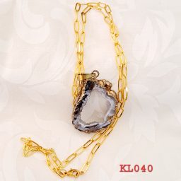 KL040 kalung liontin druzy agate