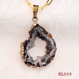 KL039 kalung druzy agate
