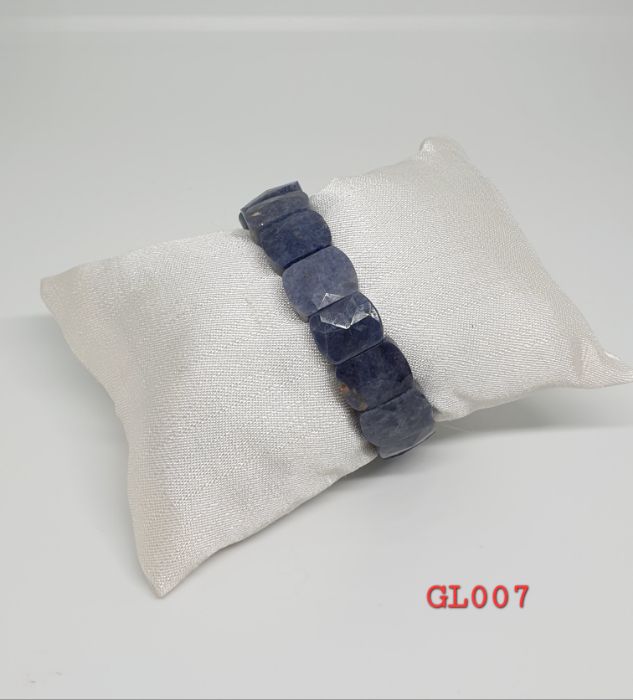 Gelang batu shappire kotak blue grey