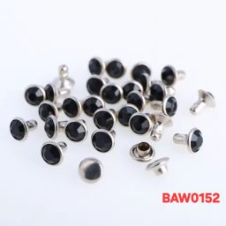 Rivet acrylic rhinestone 8mm warna black